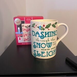New Lenox Christmas Holiday Color Changing Ceramic Coffee Mug Cup in Box